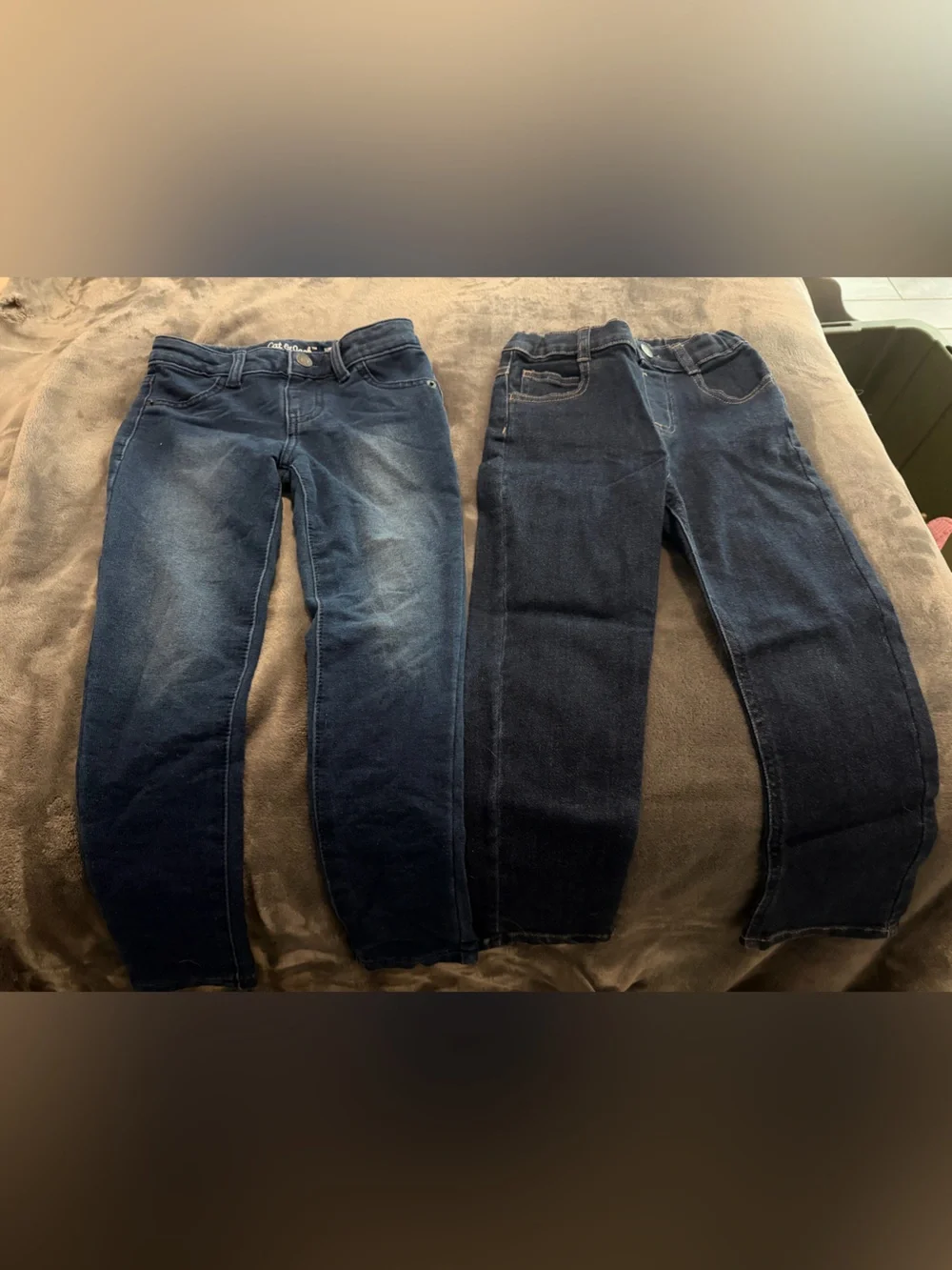 Cat & Jack Kids Dark Blue Denim Jeans Pair